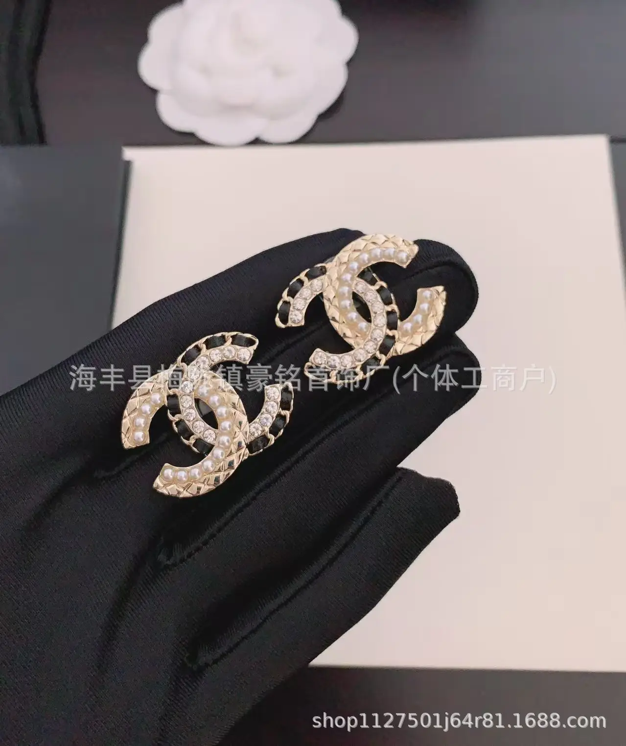 Pearl Pentagram Earrings High Quality Small - Image 23