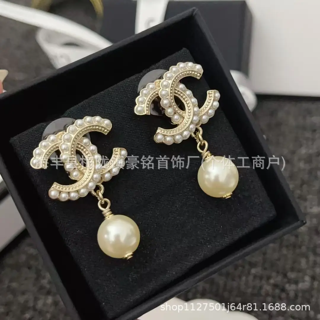 Pearl Pentagram Earrings High Quality Small - Image 48