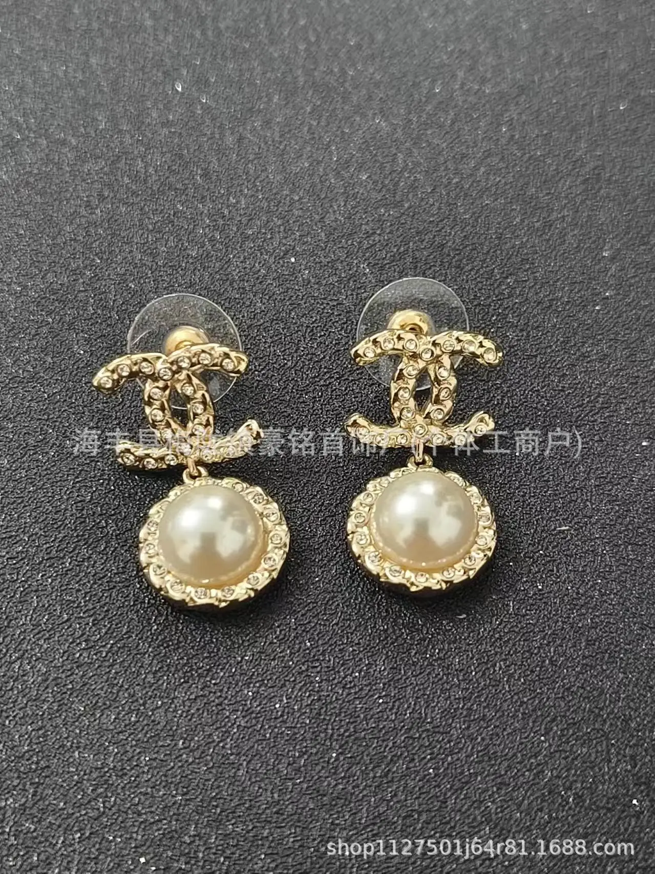 Pearl Pentagram Earrings High Quality Small - Image 59