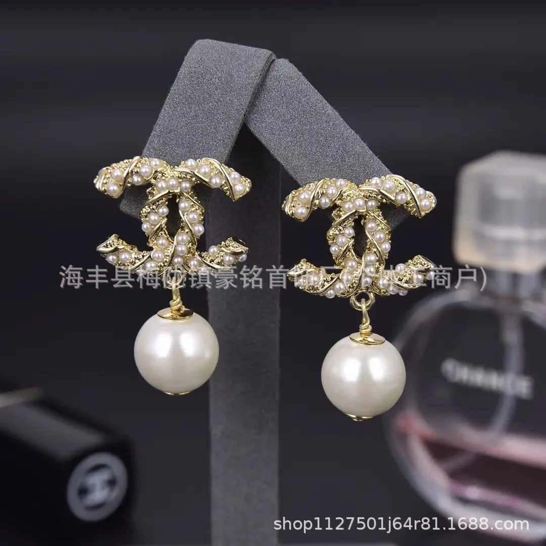 Pearl Pentagram Earrings High Quality Small - Image 70