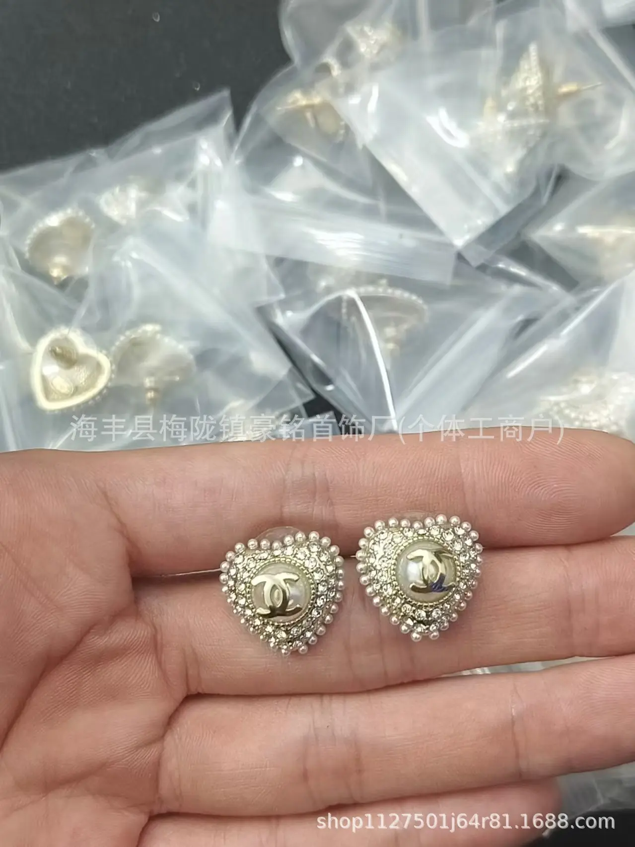Pearl Pentagram Earrings High Quality Small - Image 73