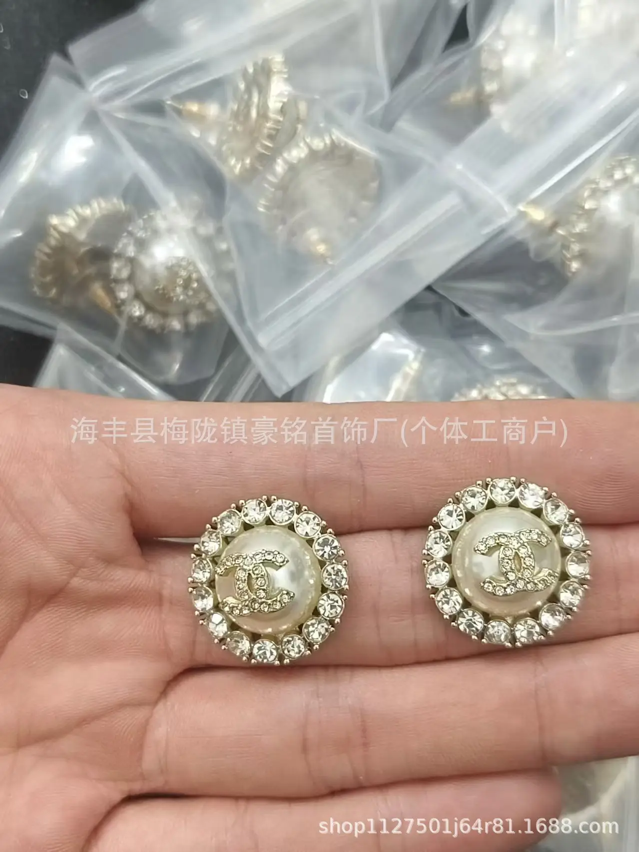 Pearl Pentagram Earrings High Quality Small - Image 75