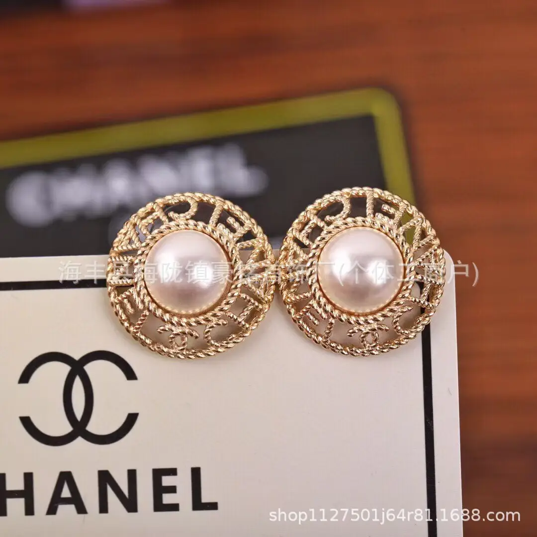 Pearl Pentagram Earrings High Quality Small - Image 84