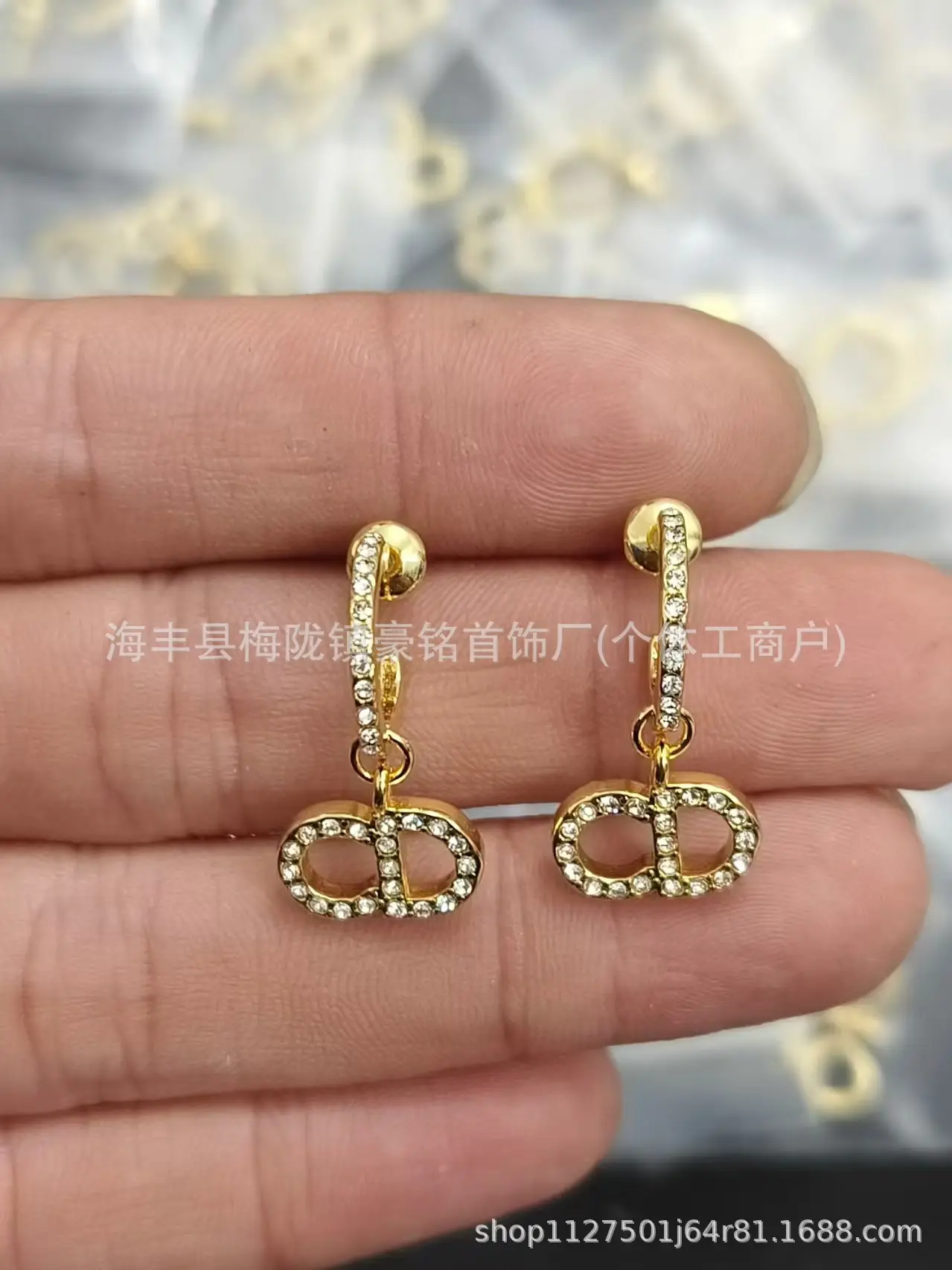 Pearl Pentagram Earrings High Quality Small - Image 86