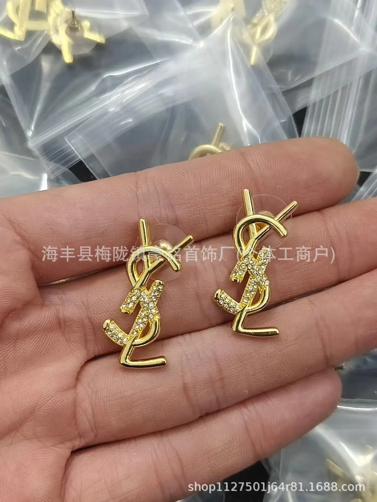 Pearl Pentagram Earrings High Quality Small - Image 90