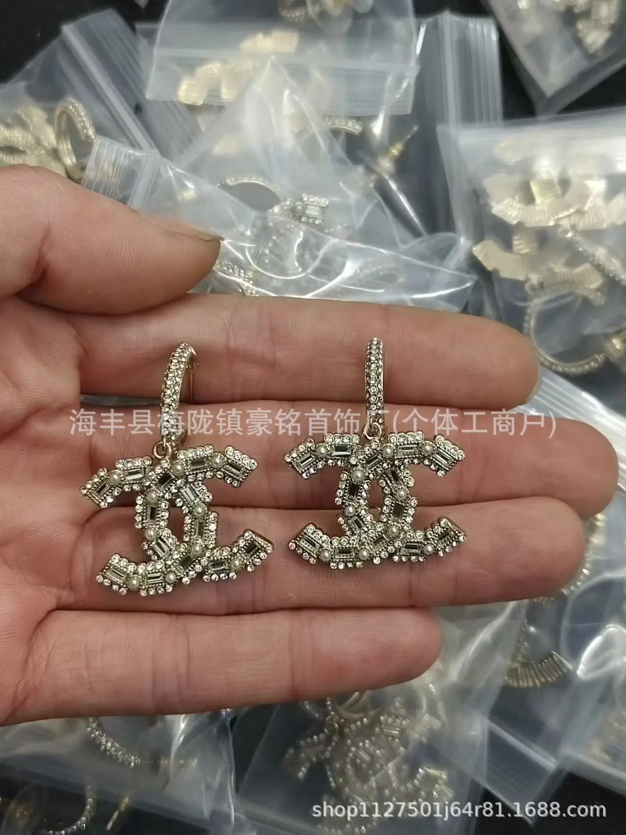Pearl Pentagram Earrings High Quality Small - Image 96
