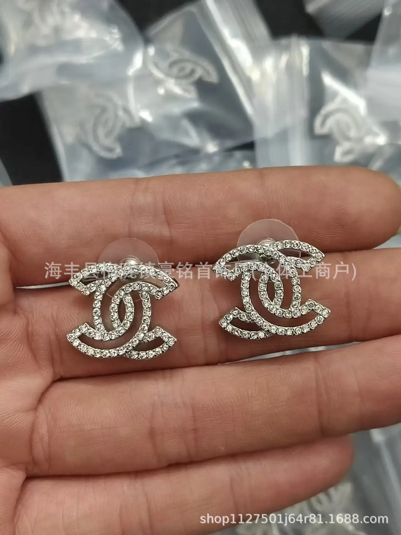 Pearl Pentagram Earrings High Quality Small - Image 98