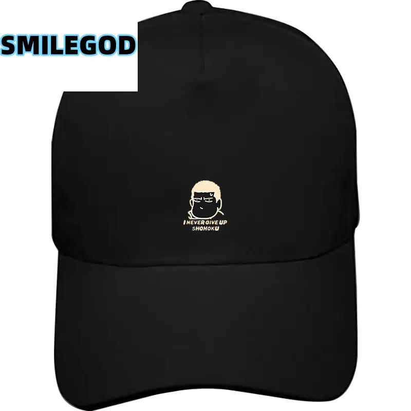 Men Black SMILEGOD Basketball Cap with Logo