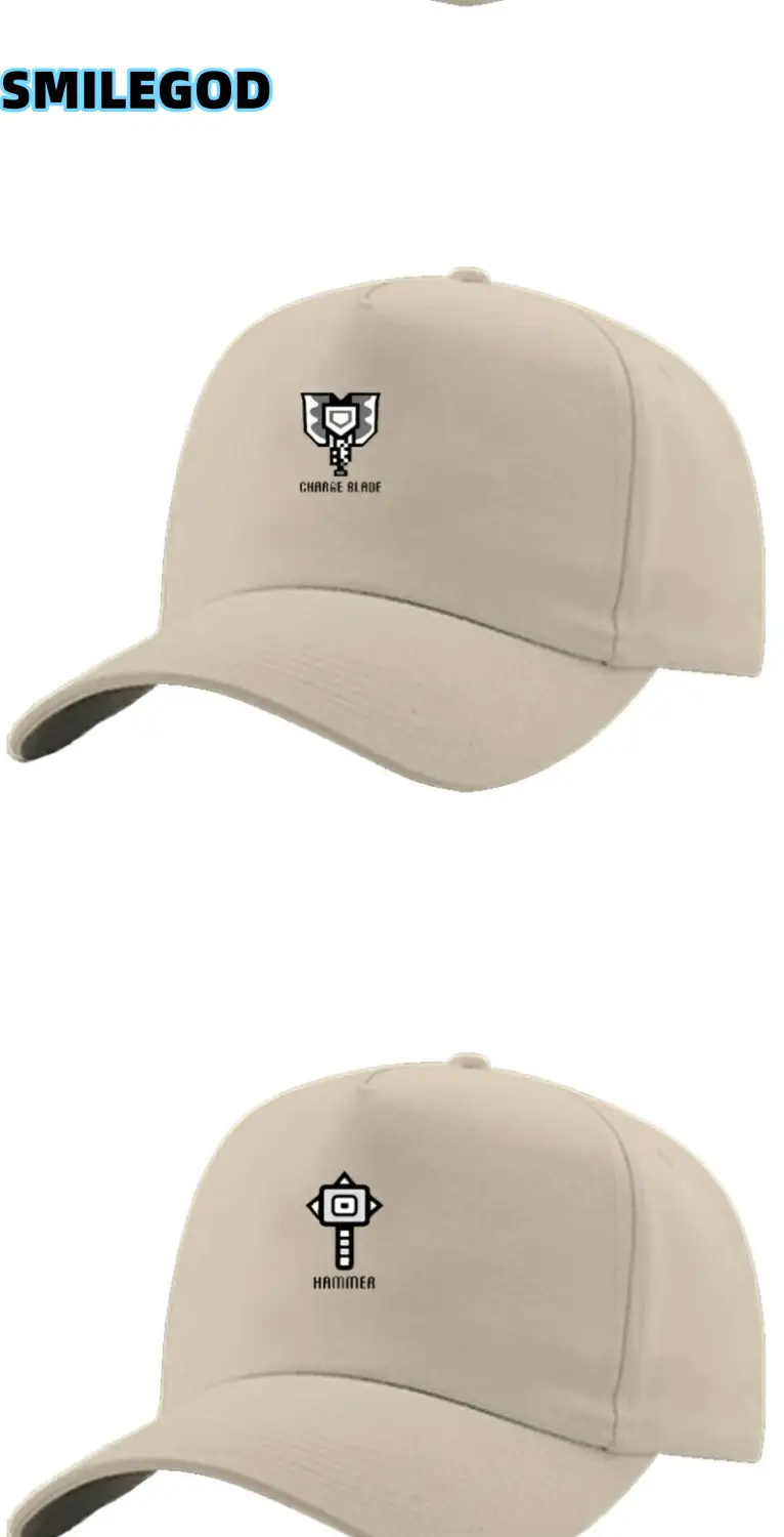 White Monster Hunter Graphic Cap for Men Women Sunshade Duck Cap — feature 4