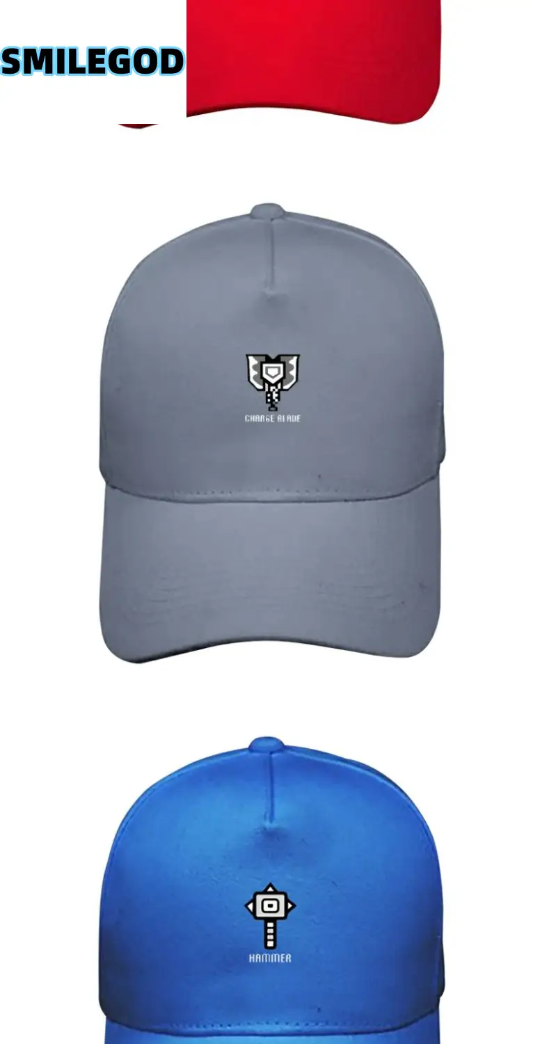 White Monster Hunter Graphic Cap for Men Women Sunshade Duck Cap — feature 7
