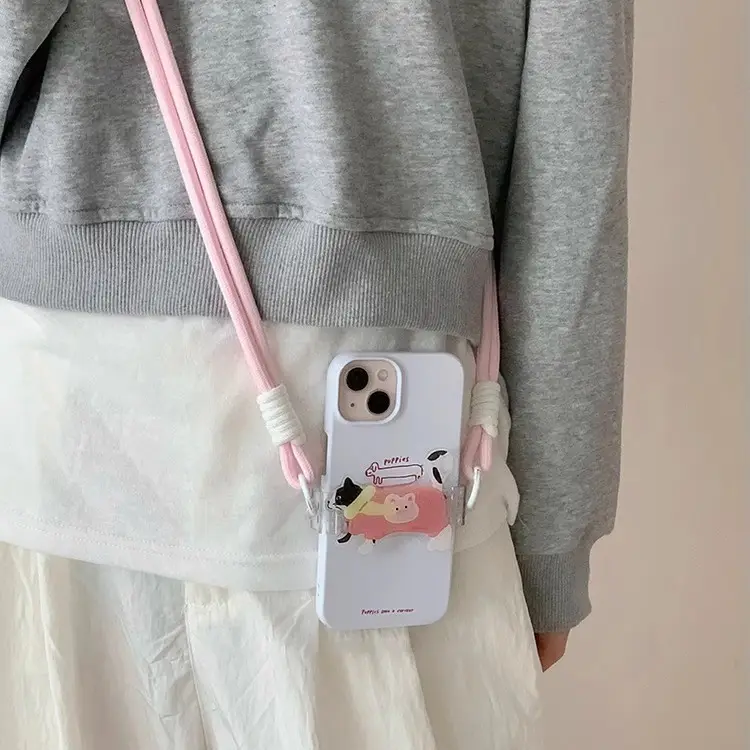 Travel Anti-Lost Mobile Phone Lanyard Cross-Body Strap Adjustable Anti-Fall Rope Leather Rope Necklace Pendant - Image 22