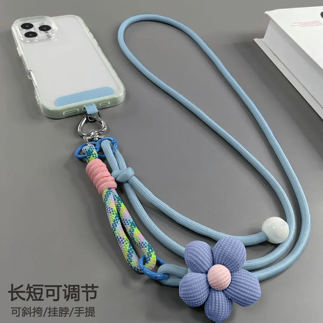 Travel Anti-Lost Mobile Phone Lanyard Cross-Body Strap Adjustable Anti-Fall Rope Leather Rope Necklace Pendant — feature 20