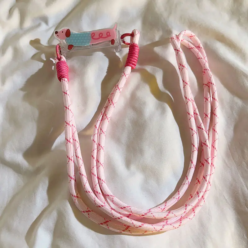 Travel Anti-Lost Mobile Phone Lanyard Cross-Body Strap Adjustable Anti-Fall Rope Leather Rope Necklace Pendant - Image 5