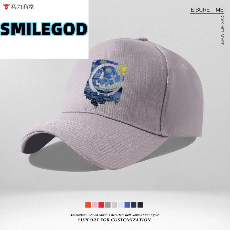 Smiley Embroidered Unisex Cap Blue New Color - Image 20