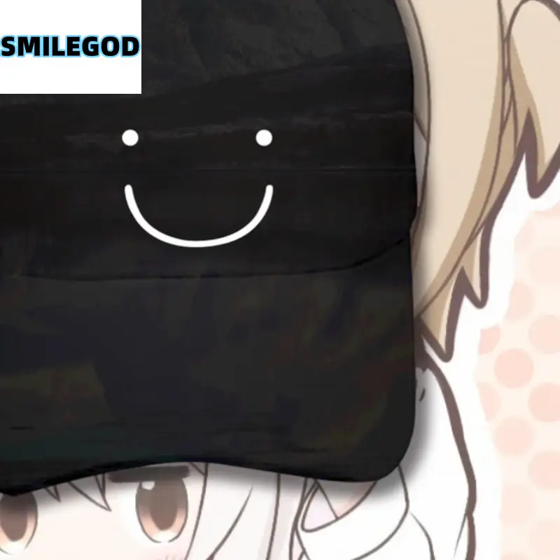 Black Anime Face Cap for Men Women