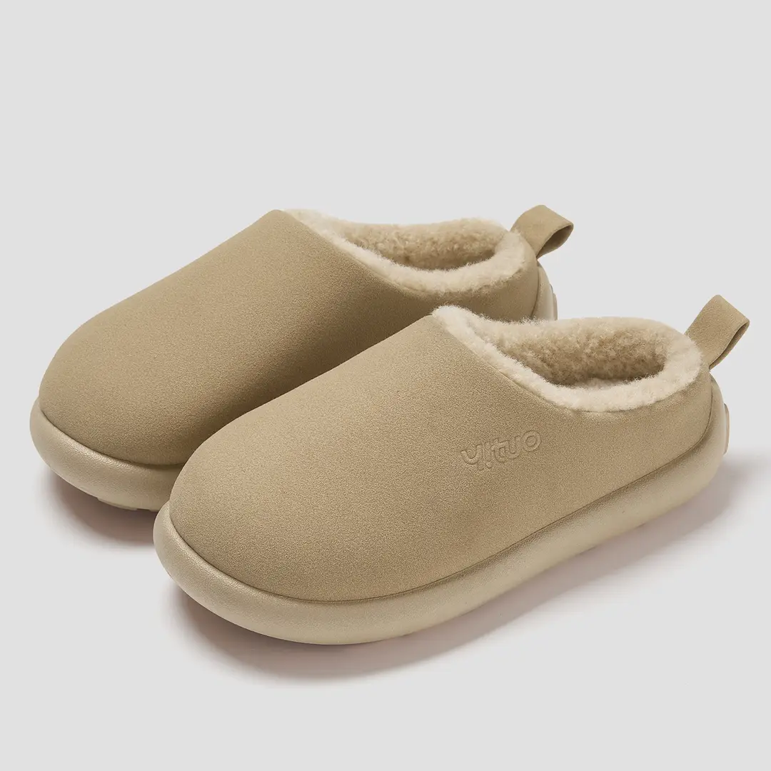 2025 New Autumn and Winter Home Indoor Non-Slip Warm Floor Cotton Slippers Plush Slippers for Women Windproof and Warm for Women - Image 2
