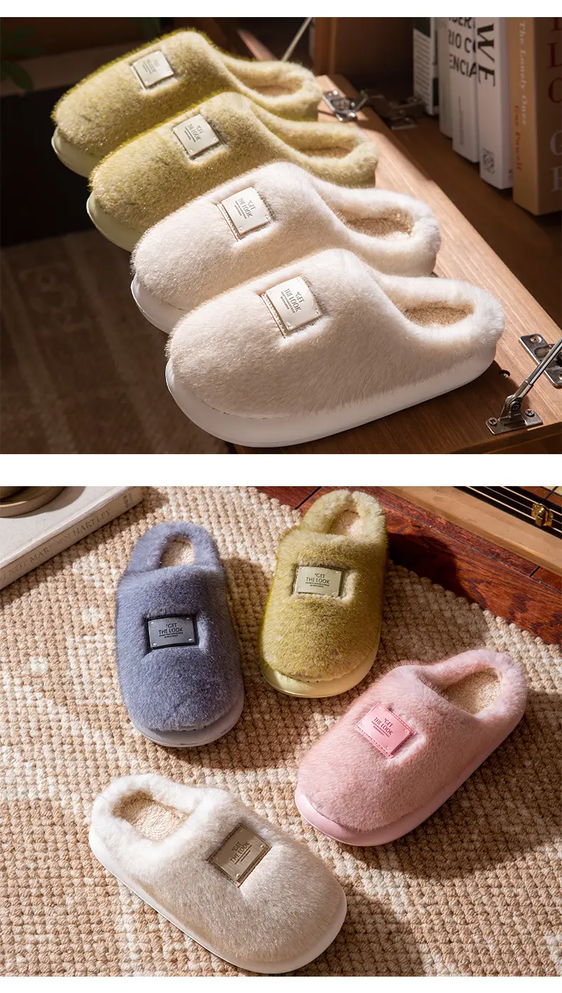 Women's Autumn and Winter Indoor Home Cotton Slippers 2025 New Anti-Slip Thick-Soled Furry Slippers for Women — feature 8