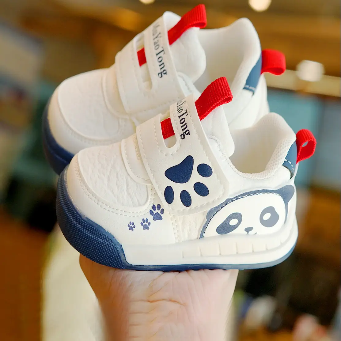 Toddler Shoes Cartoon Panda Non-Slip Spring Flat