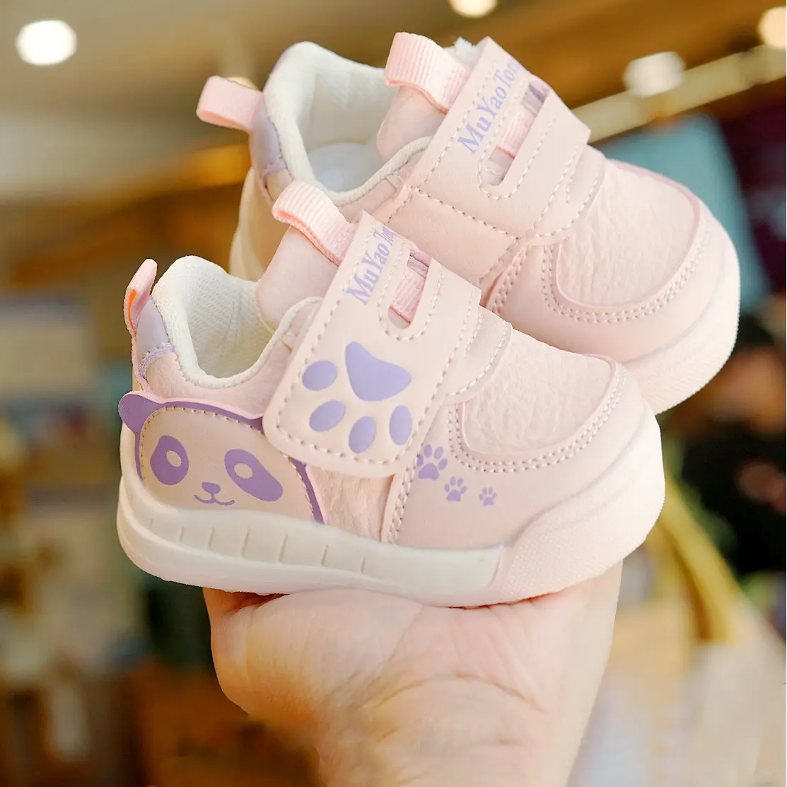 Toddler Shoes Cartoon Panda Non-Slip Spring Flat