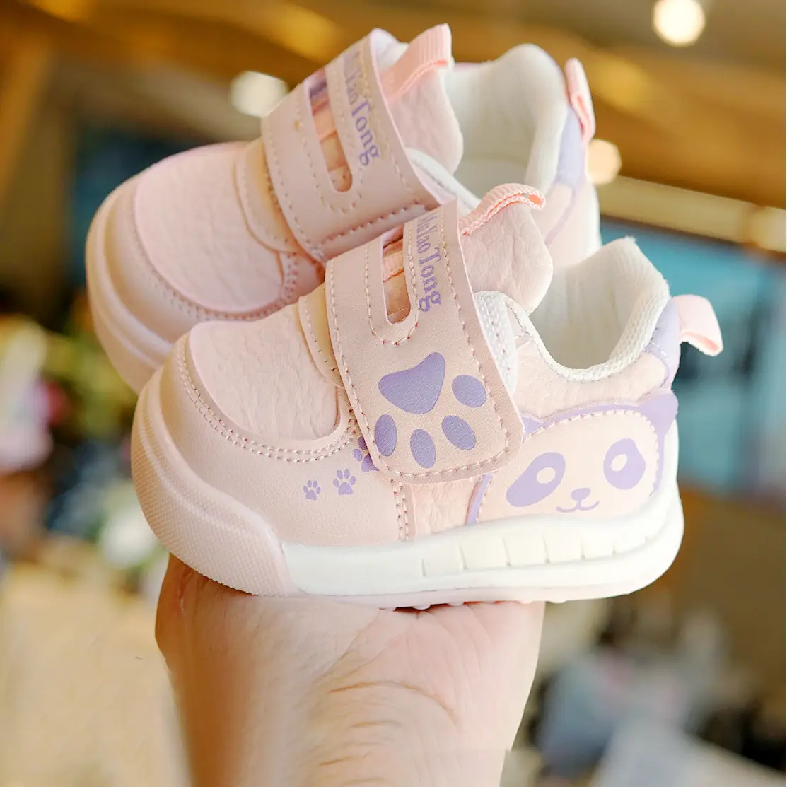 Toddler Shoes Cartoon Panda Non-Slip Spring Flat