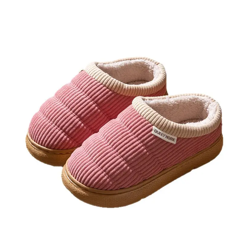 Women's Cotton Slippers for Winter, Postpartum Shoes with Covered Heels, 2026 New Model, Indoor Home Couple's Plush Warm Cotton Shoes for Autumn and Winter