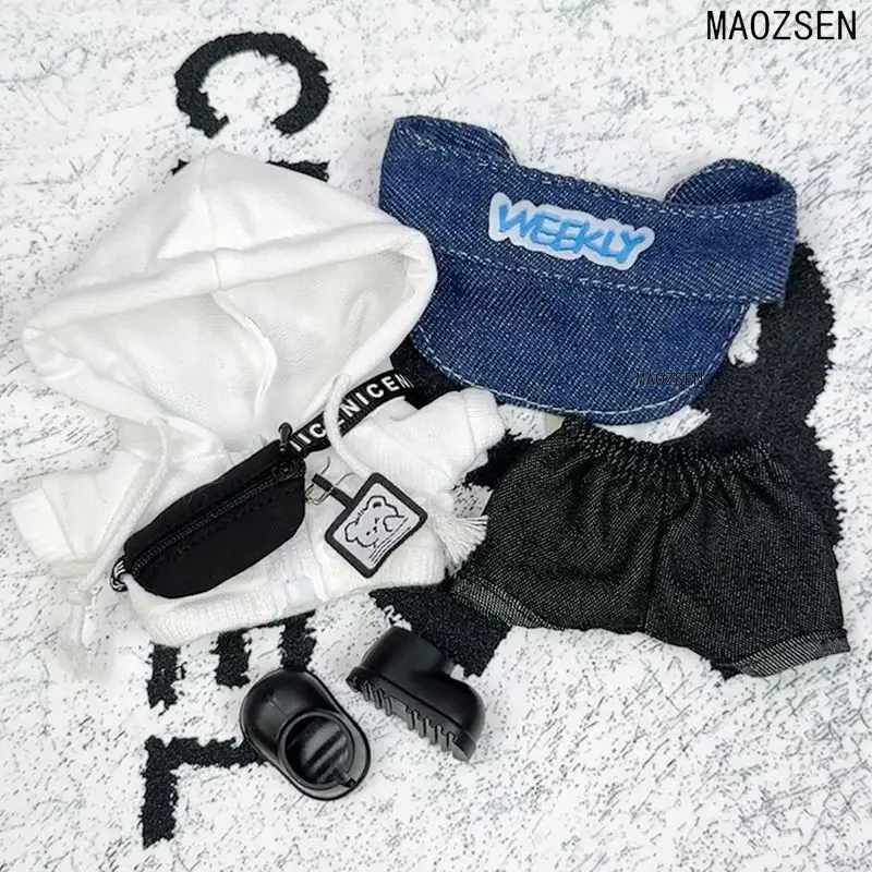 Labubu Baby Set White Black Denim Cap Jumpsuit Pants — feature 7