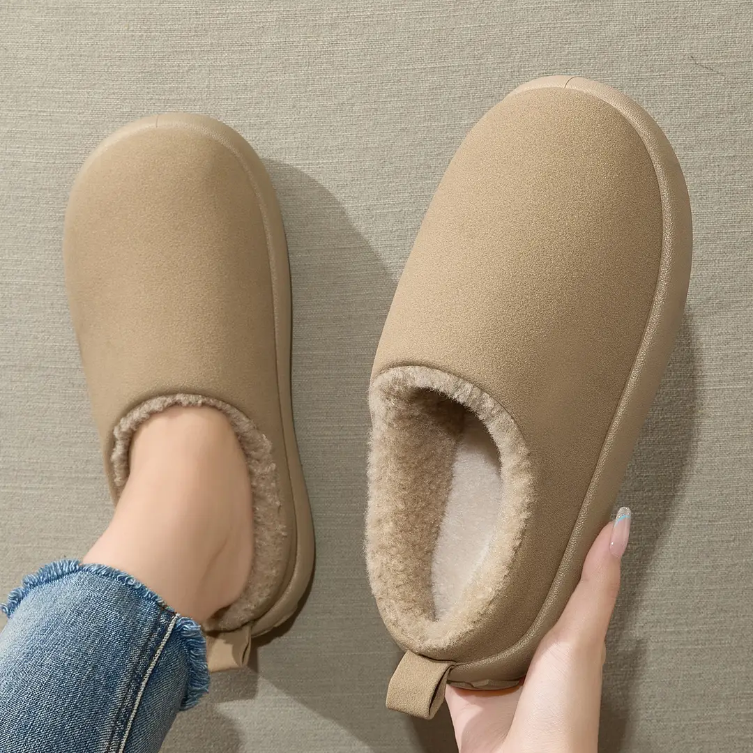 Cotton Slippers for Women 2025 New Autumn and Winter Home Indoor Non-Slip Warm Floor Plush Slippers Windproof and Warm for Women - Image 5