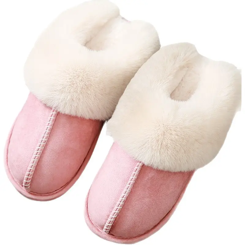 Cotton Slippers Plush Home Autumn and Winter Popular Couple Warm Women's Non-Slip Cotton Shoes Wholesale Ladies Slippers