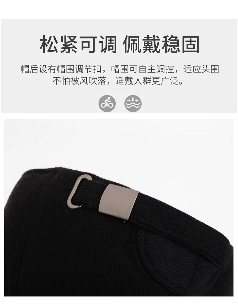 New Elderly Men's Duckbill Cap Warm Cotton Grey — feature 4