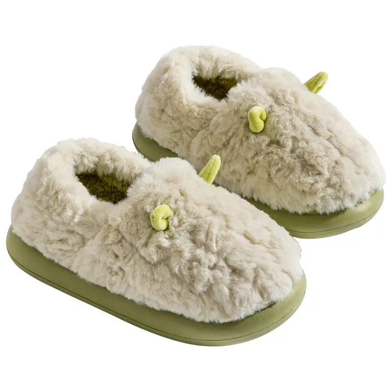 Women's Cotton Slippers with Heel for Winter Outdoor Wear, New Thick-Soled Indoor Home Warm Non-Slip Plush Cotton Shoes for Women - Image 17