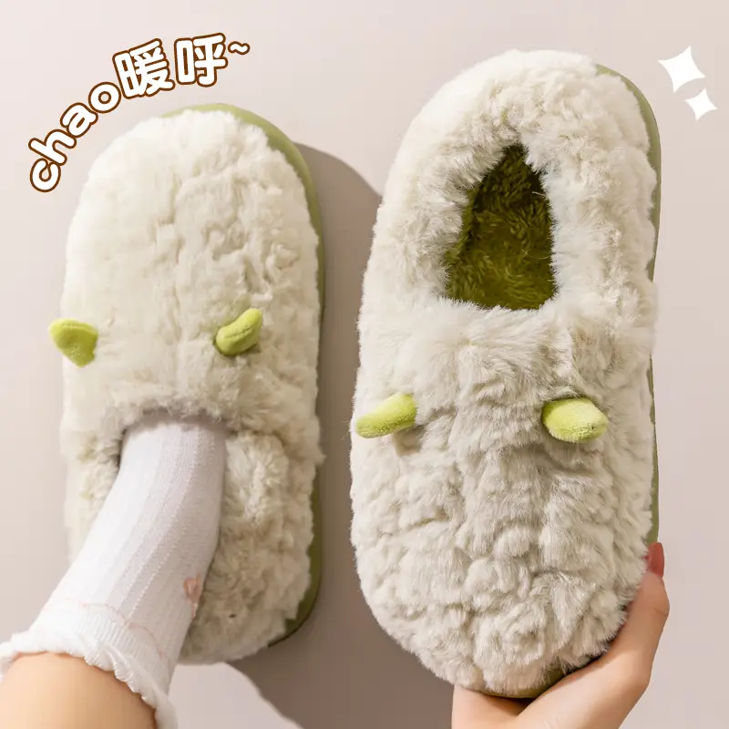 Women's Cotton Slippers with Heel for Winter Outdoor Wear, New Thick-Soled Indoor Home Warm Non-Slip Plush Cotton Shoes for Women - Image 19