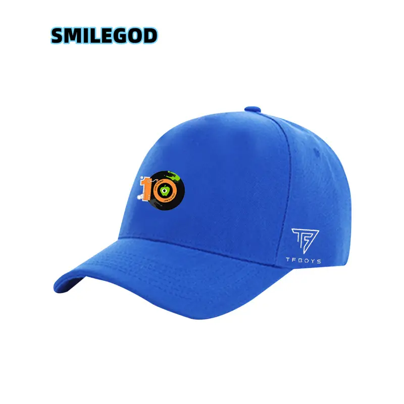 Red Tfboys Baseball Cap with 10th Anniversary Embroidery