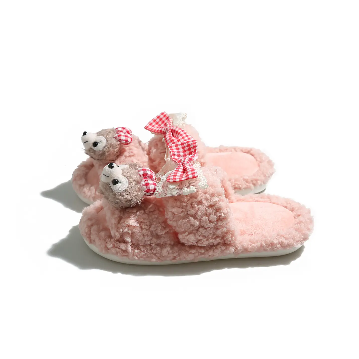 2025 Winter Cute Shirley Rose Half-Pack Cotton Slippers for Women - Image 7