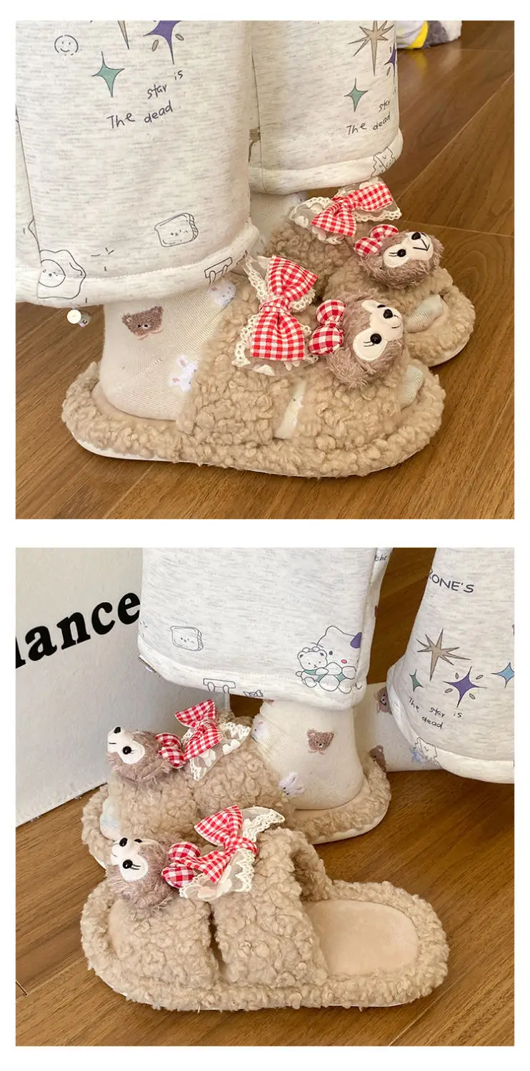 2025 Winter Cute Shirley Rose Half-Pack Cotton Slippers for Women — feature 12