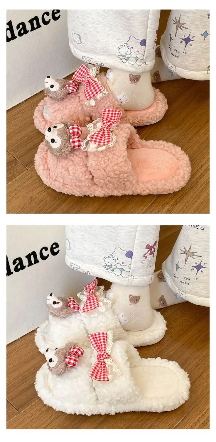 2025 Winter Cute Shirley Rose Half-Pack Cotton Slippers for Women — feature 13