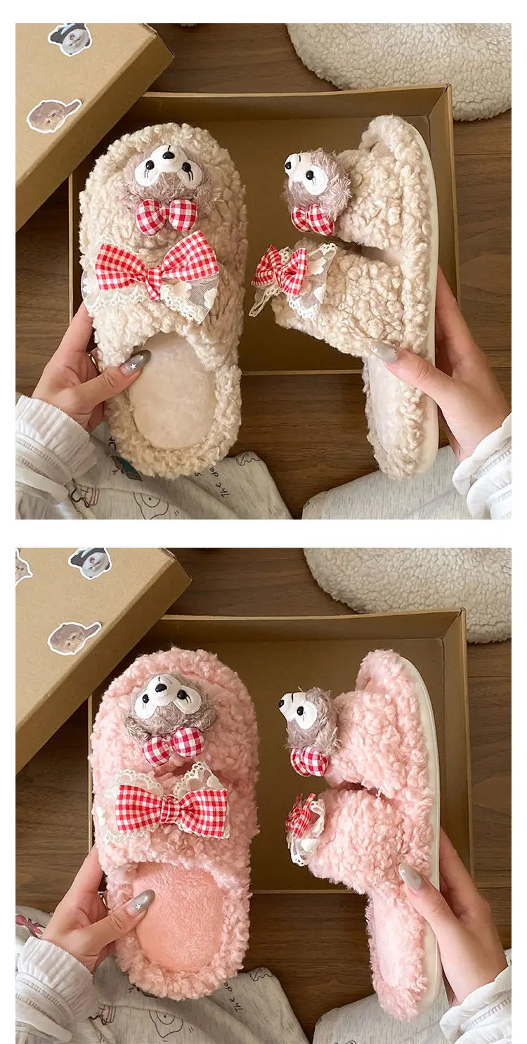 2025 Winter Cute Shirley Rose Half-Pack Cotton Slippers for Women — feature 16
