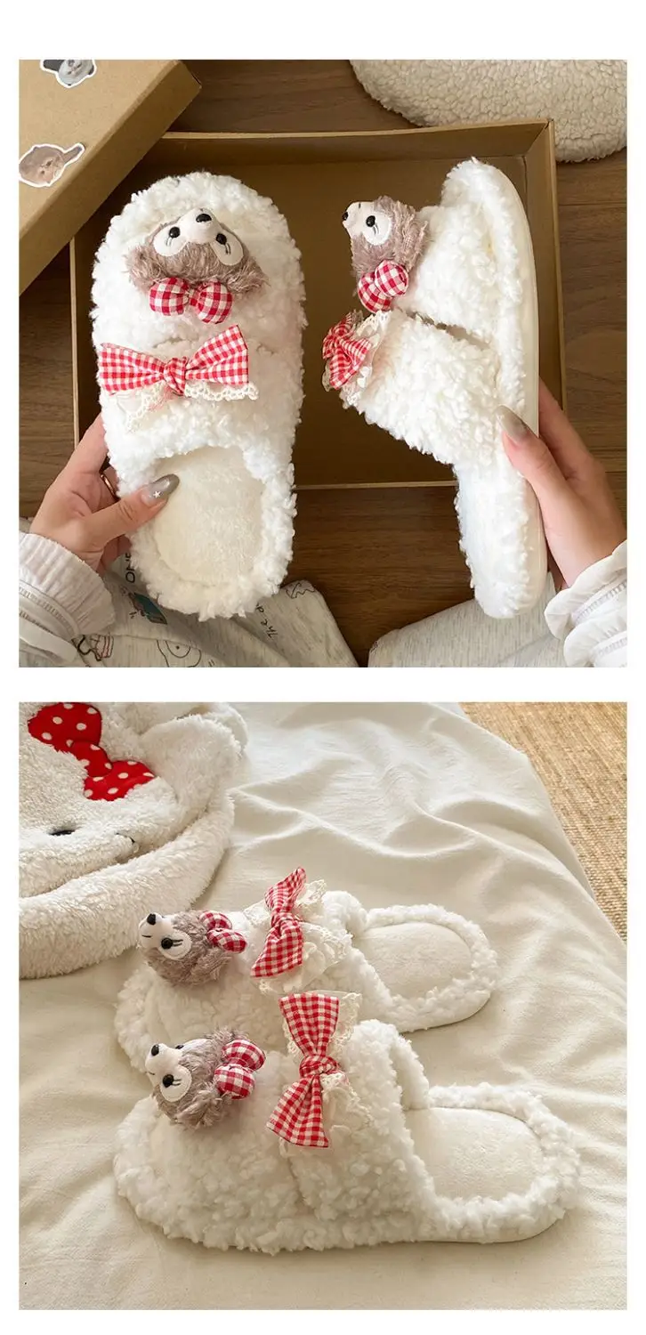 2025 Winter Cute Shirley Rose Half-Pack Cotton Slippers for Women — feature 17