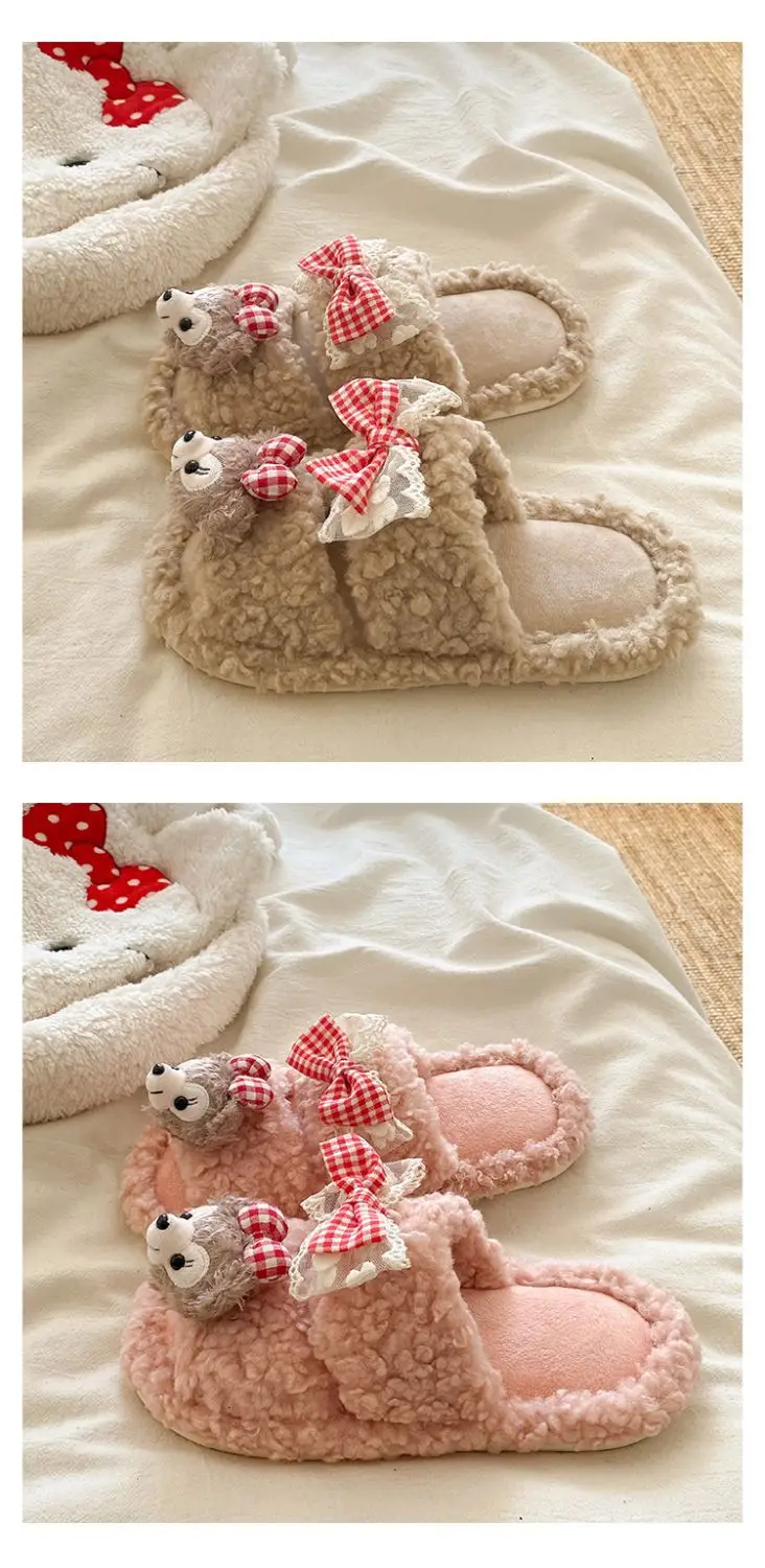 2025 Winter Cute Shirley Rose Half-Pack Cotton Slippers for Women — feature 18