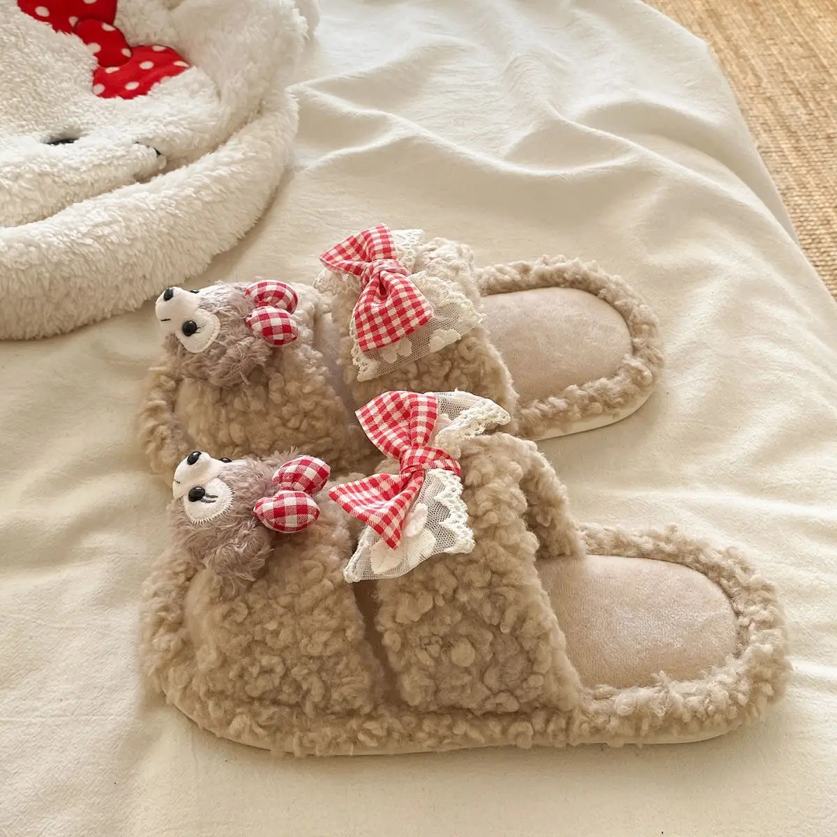 2025 Winter Cute Shirley Rose Half-Pack Cotton Slippers for Women — feature 19