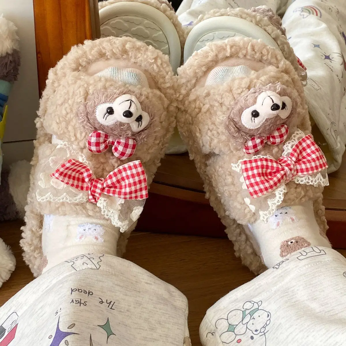 2025 Winter Cute Shirley Rose Half-Pack Cotton Slippers for Women — feature 22