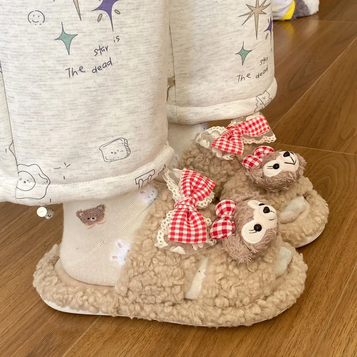 2025 Winter Cute Shirley Rose Half-Pack Cotton Slippers for Women — feature 25
