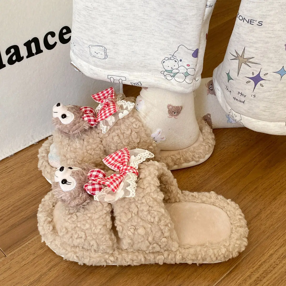 2025 Winter Cute Shirley Rose Half-Pack Cotton Slippers for Women — feature 26