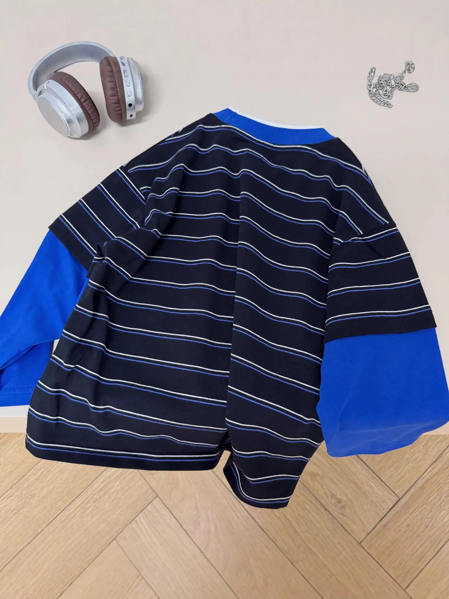Children Striped T-Shirt Blue Sleeve Cotton Boys 2026 - Image 4