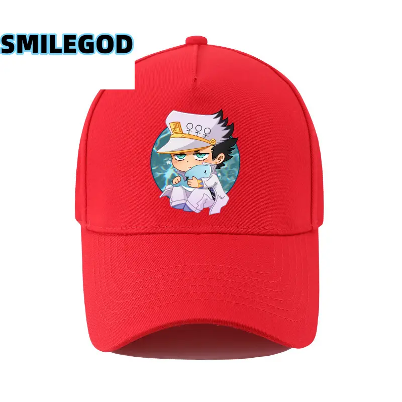Men's Red Jojo Qiki Graphic Cap Sun Hat - Image 38