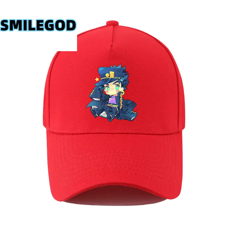 Men's Red Jojo Qiki Graphic Cap Sun Hat - Image 33