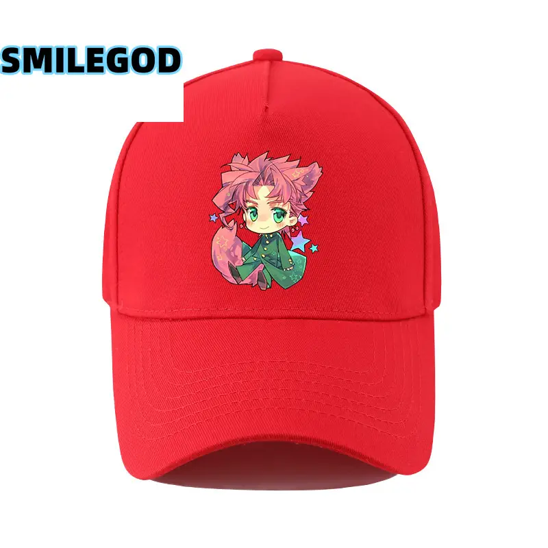 Men's Red Jojo Qiki Graphic Cap Sun Hat - Image 35
