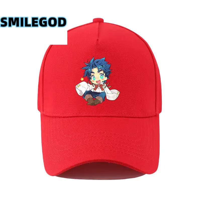 Men's Red Jojo Qiki Graphic Cap Sun Hat - Image 36