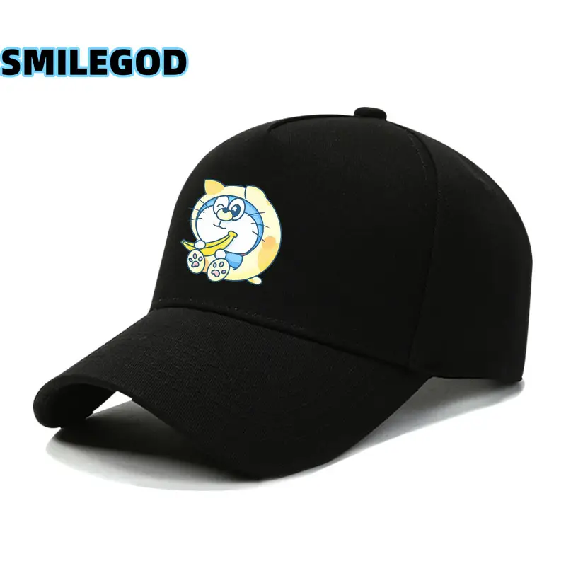 Doraemon Cartoon Cap Black Unisex - Image 34