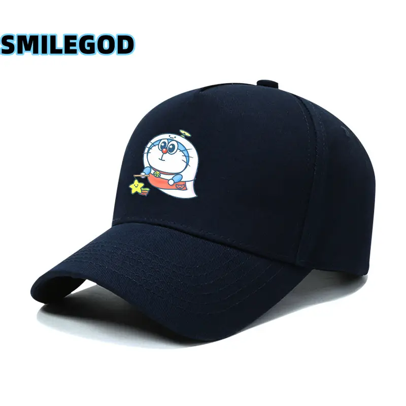 Doraemon Cartoon Cap Black Unisex - Image 10
