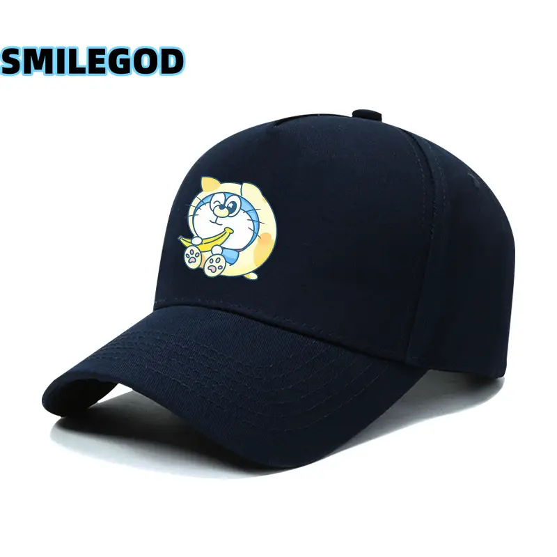 Doraemon Cartoon Cap Black Unisex - Image 12